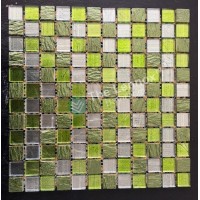 Glass And Carving Resin Mosaic Tile - Green